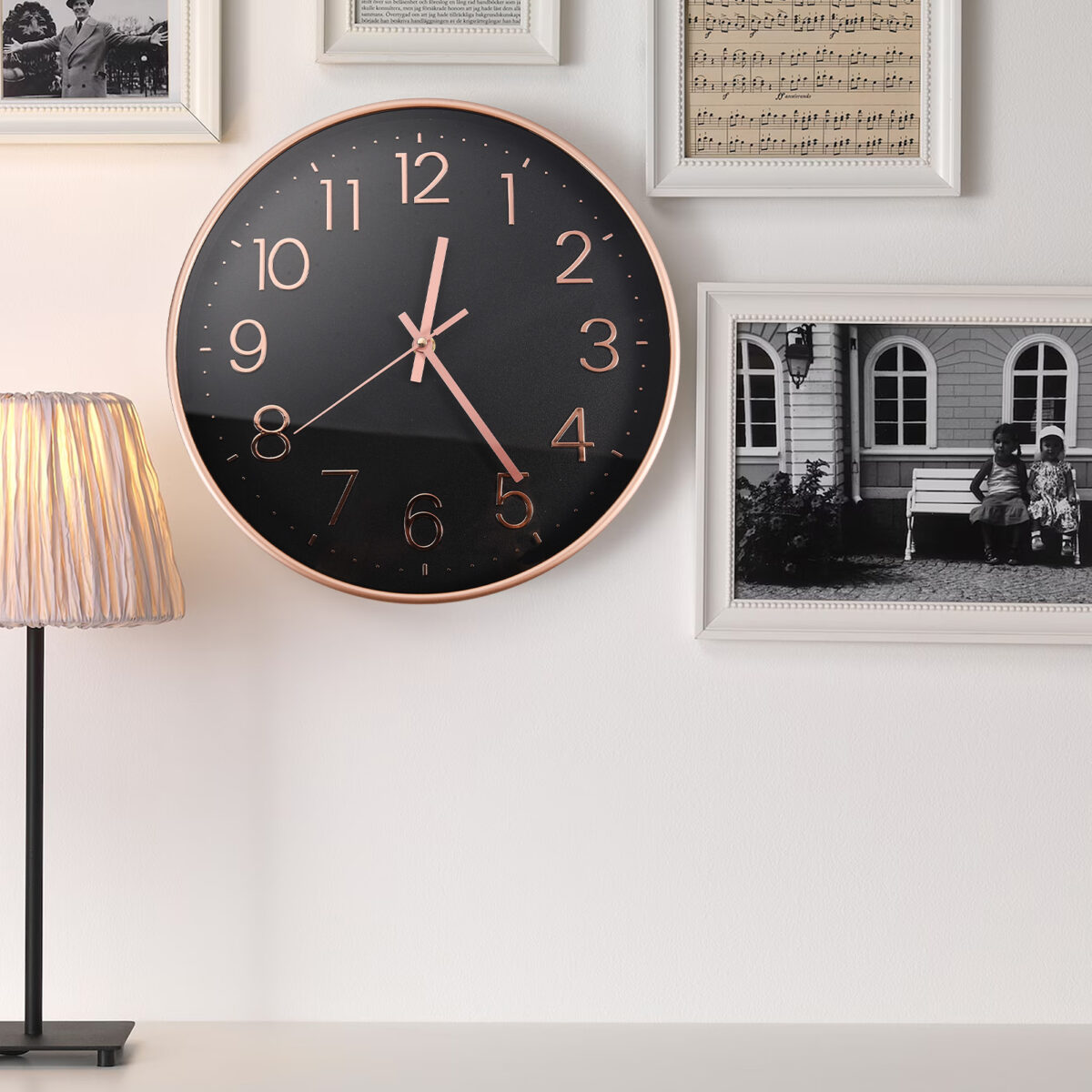 Horloge Noir et Cuivre