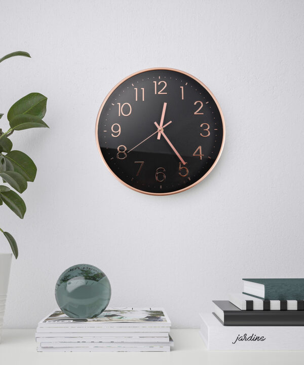 Horloge Noir et Cuivre